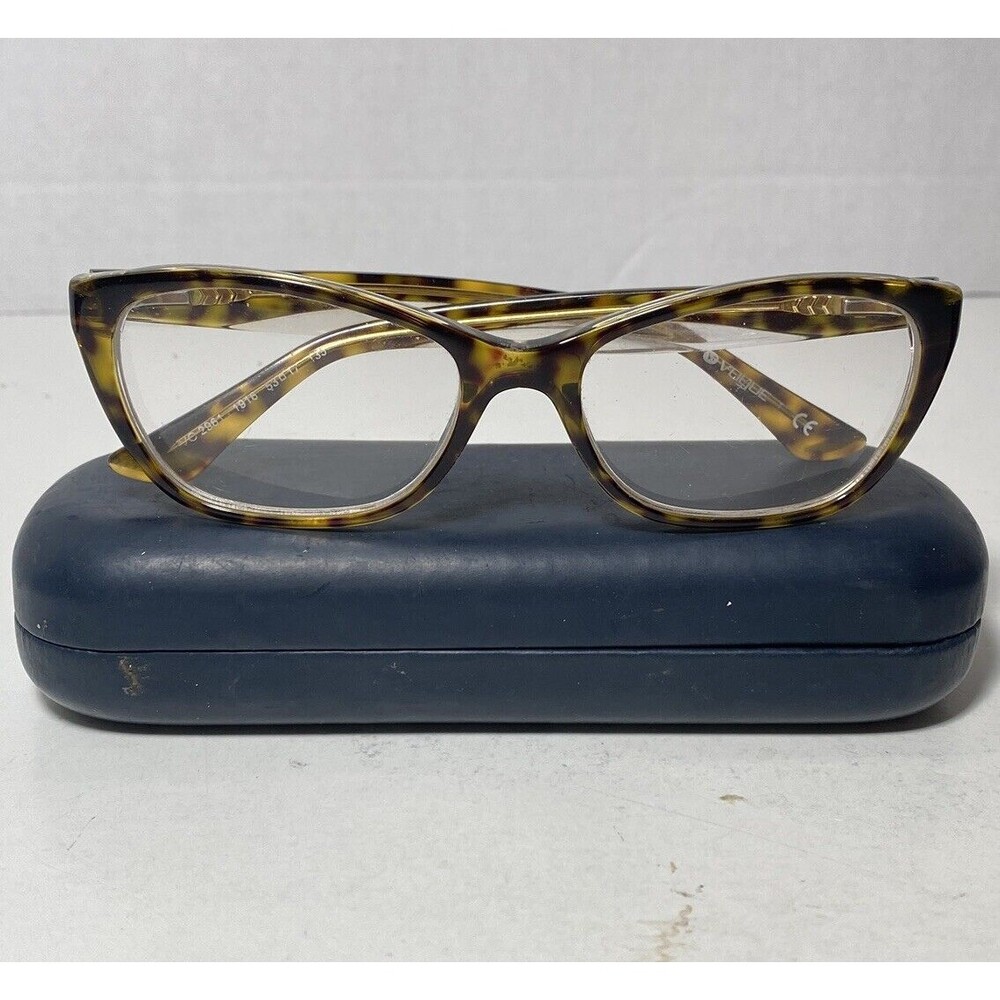 Vogue Eyeglasses VO2064-SB Brown/Gold Tortoise Design Frames & Case, Frames Only